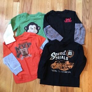 Four casual long sleeve shirts